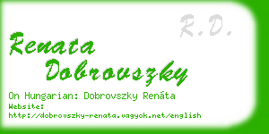 renata dobrovszky business card